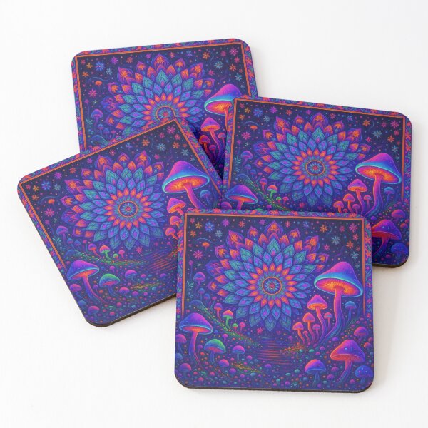 Item preview, Lab Visions 082: Jardín de hongos con mandalas psicodélicos designed and sold by The Psychedelic Anarchist.