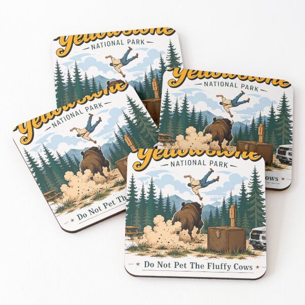 Item preview, Yellowstone National Park Do Not Pet The Fluffy Cows Vintage designed and sold by DeliaSue.