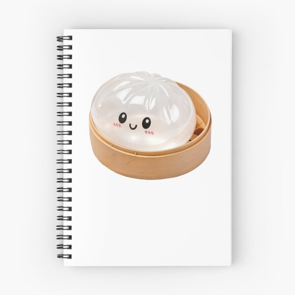 Item preview, Glossy White Kawaii Squishy Dumpling Toy in Bamboo Steamer designed and sold by EmeraldeaArt.