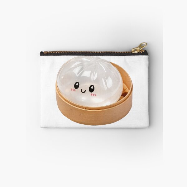 Item preview, Glossy White Kawaii Squishy Dumpling Toy in Bamboo Steamer designed and sold by EmeraldeaArt.