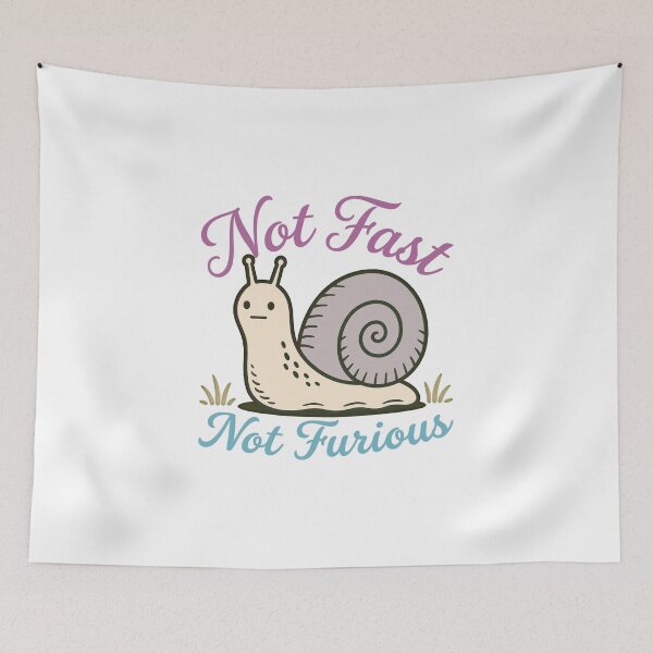 Item preview, Retro Humor  Fast Not Furious Funny Snail Pace  designed and sold by gear-posters.