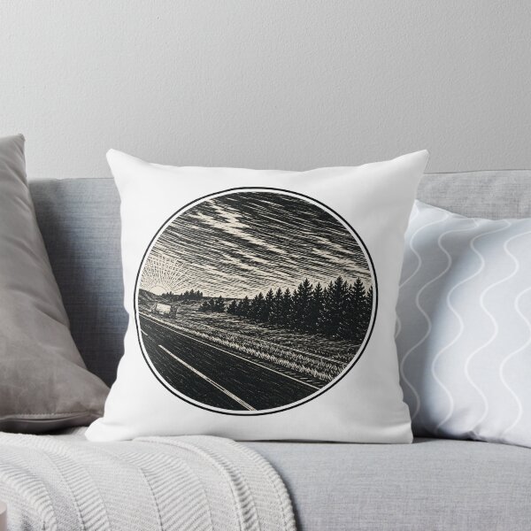 Item preview, Rustic Road Trip Sunset | Vintage Scenic Highway Landscape | Adventure Travel Art designed and sold by Linoluca.