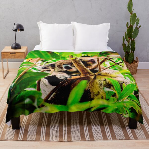 Item preview, Sleeping Koala Bear Eucalyptus Tree Australian Wildlife Photography designed and sold by AuraInkSC.