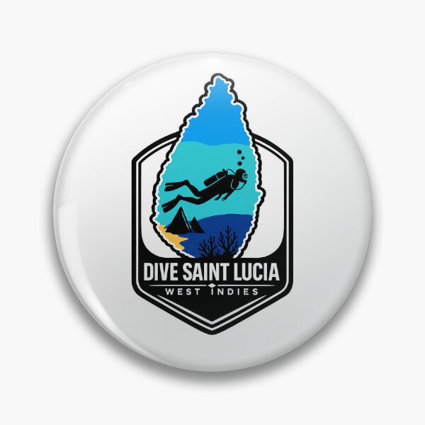 Item preview, St. Lucia Scuba Diving Vintage West Indies Travel Badge designed and sold by scicilysimonee.