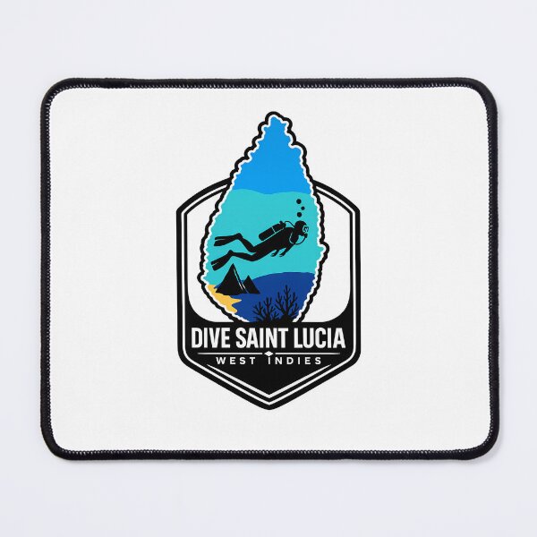 Item preview, St. Lucia Scuba Diving Vintage West Indies Travel Badge designed and sold by scicilysimonee.