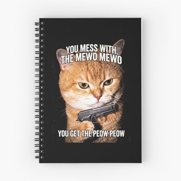 Item preview, Mess With The Mewo Mewo Shirt Funny Cat with Gun T-Shirt Sarcastic Orange Cat Lover Gift Sassy Cat Top Peow Peow Cat Meme Tee [Black Shirt Only] designed and sold by Off-Road-Zone.