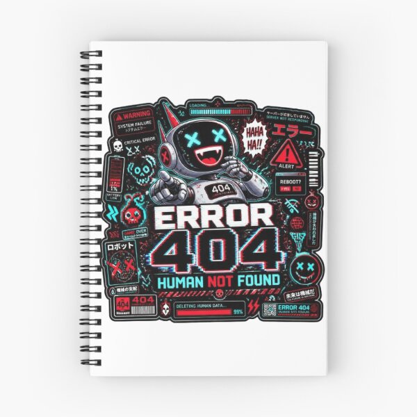 Item preview, ERROR 404 HUMAN NOT FOUND | Funny Cyber Gamer Robot Gaming Sticker designed and sold by Stylestickers55.