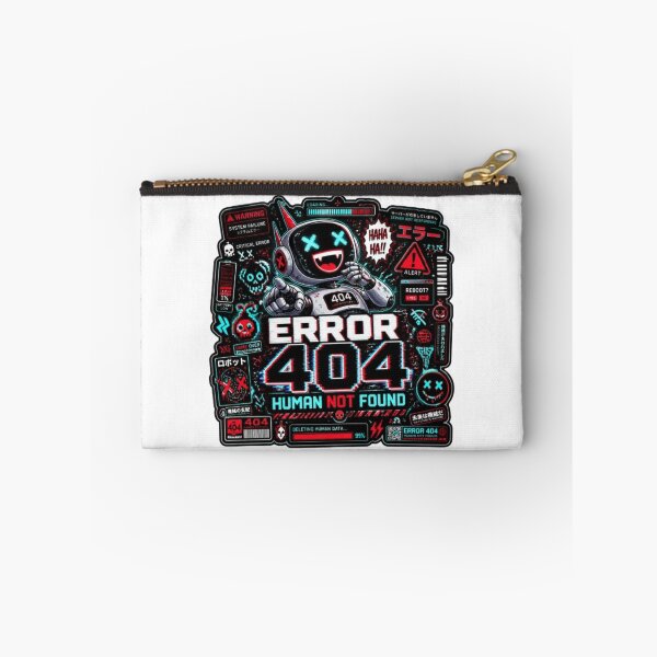 Item preview, ERROR 404 HUMAN NOT FOUND | Funny Cyber Gamer Robot Gaming Sticker designed and sold by Stylestickers55.