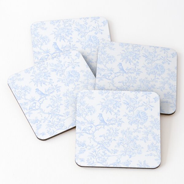 Item preview, Chinoiserie Pattern Penoies & L'oiseaux Pale Sky Blue designed and sold by PixDezines.