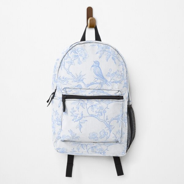 Item preview, Chinoiserie Pattern Penoies & L'oiseaux Pale Sky Blue designed and sold by PixDezines.