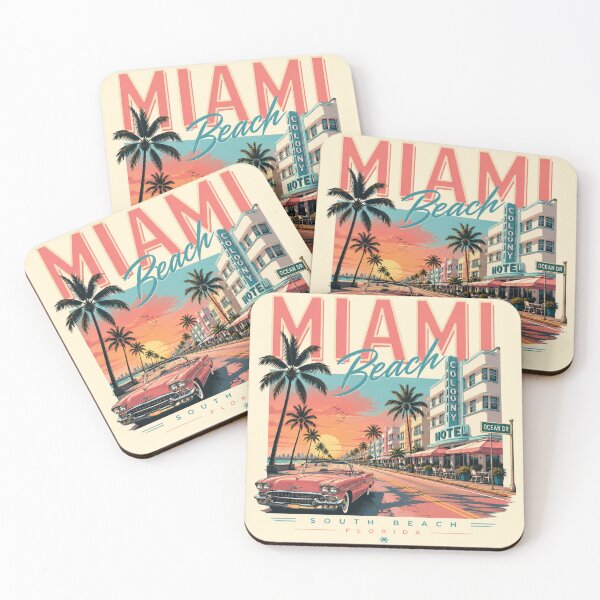Item preview, Casual Miami Beach Retro Sunset Vintage T-Shirt designed and sold by piketo.