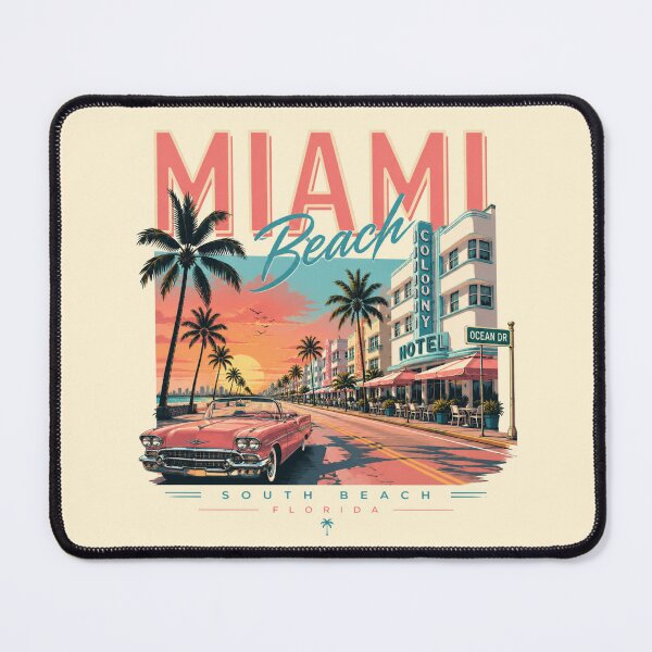 Item preview, Casual Miami Beach Retro Sunset Vintage T-Shirt designed and sold by piketo.