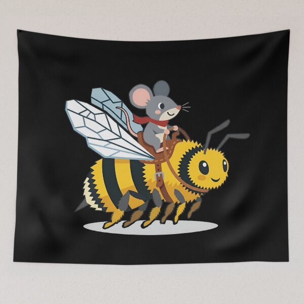 Item preview, Cute Mouse Riding Bumblebee Cottagecore designed and sold by Zazz Lee.