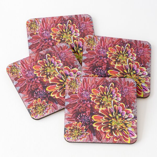 Item preview, Red Chrysanthemums Background 3 designed and sold by nastiaart.
