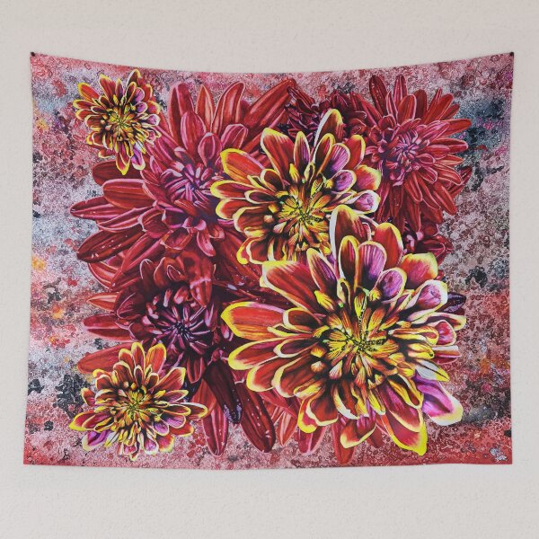 Item preview, Red Chrysanthemums Background 3 designed and sold by nastiaart.