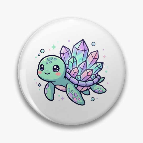 Item preview, Mystical Crystal Turtle Cute Pastel Sea Turtle Illustration designed and sold by ajamzbox.