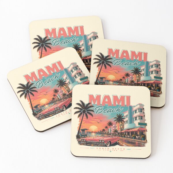 Item preview, Casual Miami Beach Retro Sunset Vintage T-Shirt designed and sold by piketo.