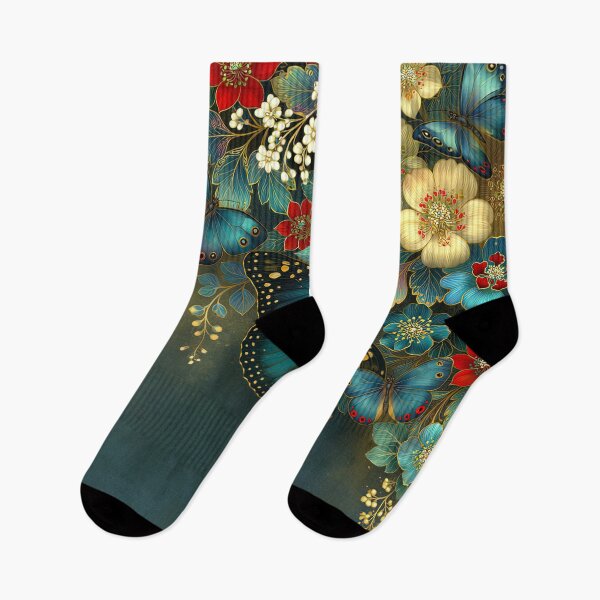 Item preview, The Midnight Tapestry of Teal and Crimson designed and sold by bloorose.