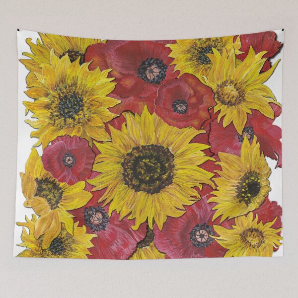 Item preview, Sunflowers Poppies 1 designed and sold by nastiaart.