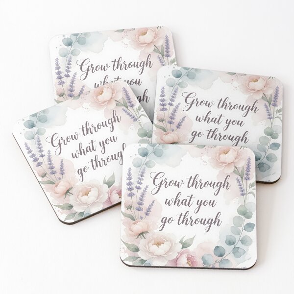 Item preview, Grow Through What You Go Through Floral designed and sold by HappyOops.