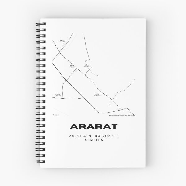 Item preview, Ararat Armenia Minimalist City Map with Coordinates | Black and White Street Map Art Print designed and sold by RM-Journey.