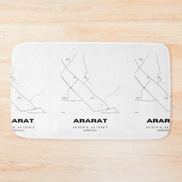 Item preview, Ararat Armenia Minimalist City Map with Coordinates | Black and White Street Map Art Print designed and sold by RM-Journey.