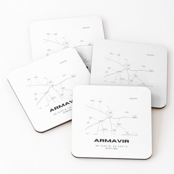 Item preview, Armavir Armenia Minimalist City Map with Coordinates | Black and White Street Map Art Print designed and sold by RM-Journey.