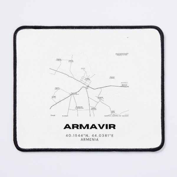 Item preview, Armavir Armenia Minimalist City Map with Coordinates | Black and White Street Map Art Print designed and sold by RM-Journey.