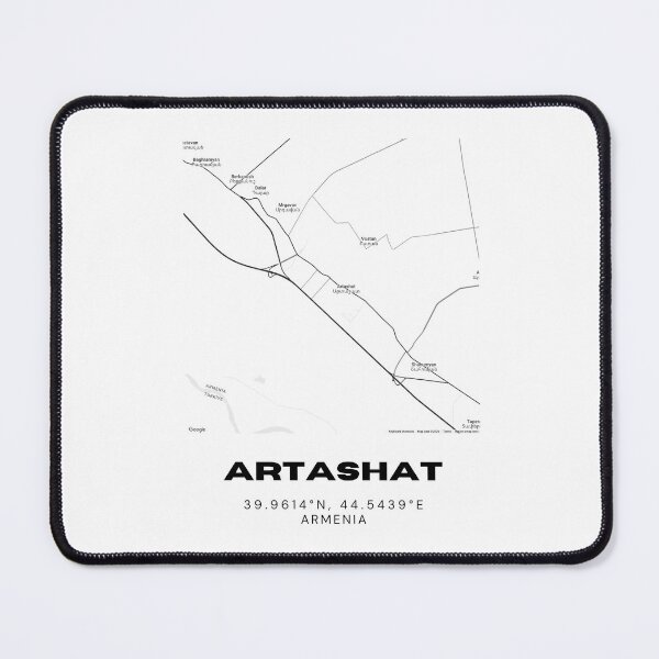Item preview, Artashat Armenia Minimalist City Map with Coordinates | Black and White Street Map Art Print designed and sold by RM-Journey.
