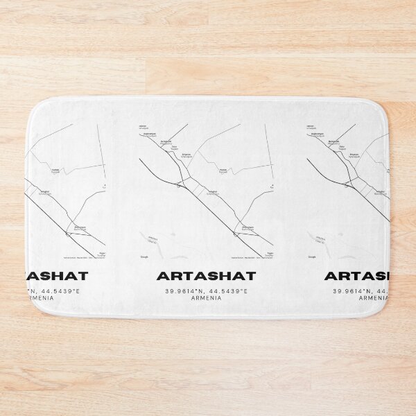 Item preview, Artashat Armenia Minimalist City Map with Coordinates | Black and White Street Map Art Print designed and sold by RM-Journey.