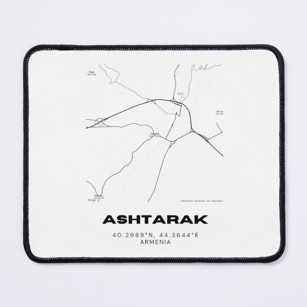 Item preview, Ashtarak Armenia Minimalist City Map with Coordinates | Black and White Street Map Art Print designed and sold by RM-Journey.