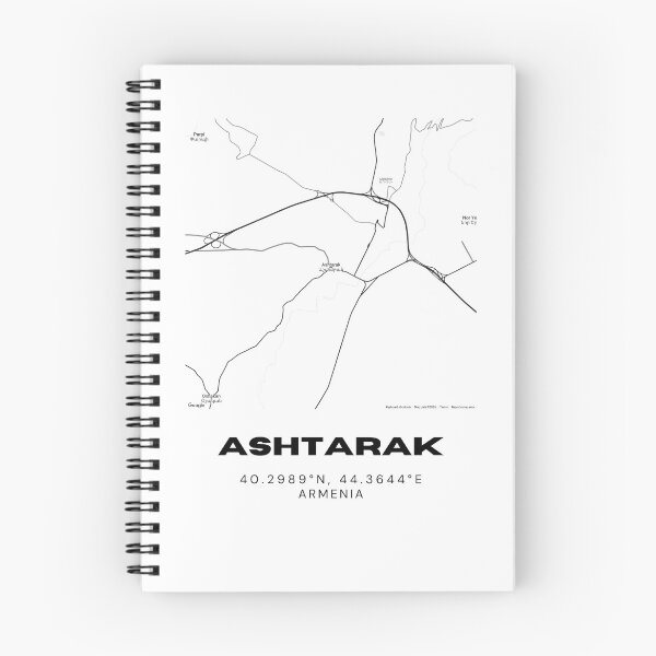 Item preview, Ashtarak Armenia Minimalist City Map with Coordinates | Black and White Street Map Art Print designed and sold by RM-Journey.