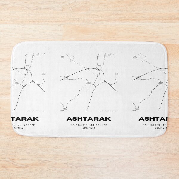 Item preview, Ashtarak Armenia Minimalist City Map with Coordinates | Black and White Street Map Art Print designed and sold by RM-Journey.