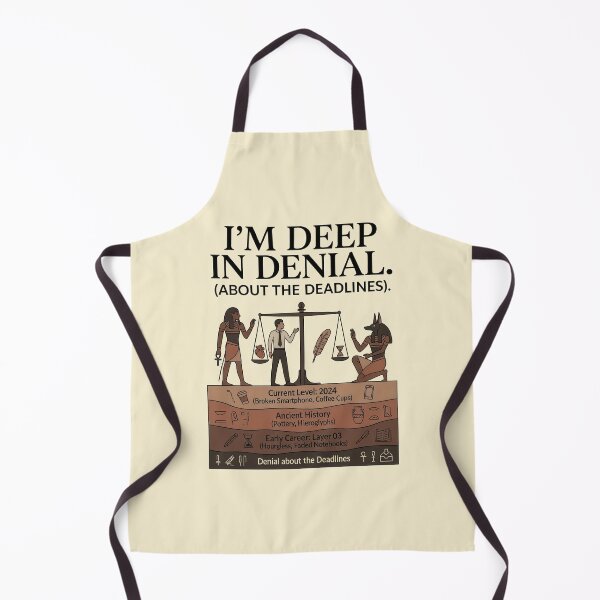 Item preview, I'm Deep in Denial About the Deadlines T-Shirt | Funny Archaeology Shirt | Egypt History Graphic Tee | Academic Humor | Anthropology Gift designed and sold by EIPTOW.