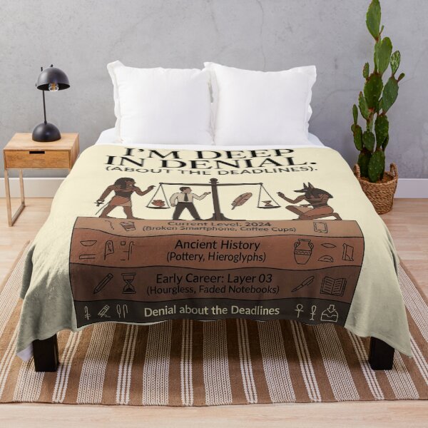 Item preview, I'm Deep in Denial About the Deadlines T-Shirt | Funny Archaeology Shirt | Egypt History Graphic Tee | Academic Humor | Anthropology Gift designed and sold by EIPTOW.