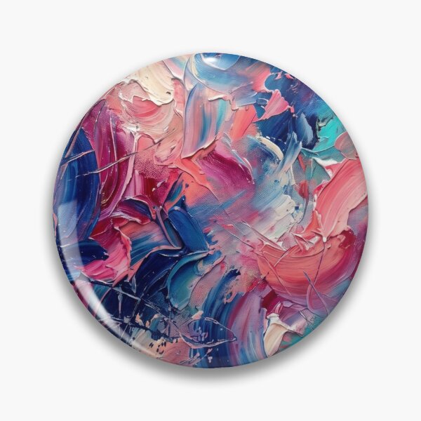 Item preview, Vibrant Abstract Expressionist Impasto Blue Pink Swirl Art designed and sold by Pride Emblem Prints.