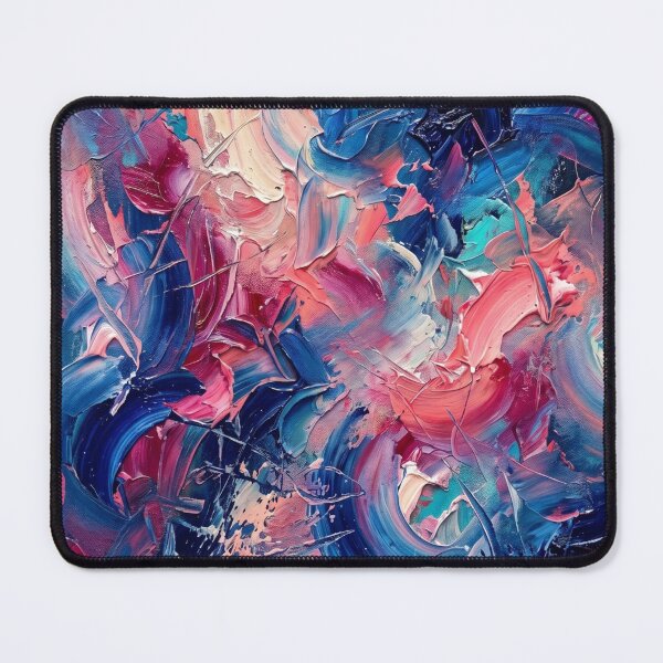 Item preview, Vibrant Abstract Expressionist Impasto Blue Pink Swirl Art designed and sold by Pride Emblem Prints.