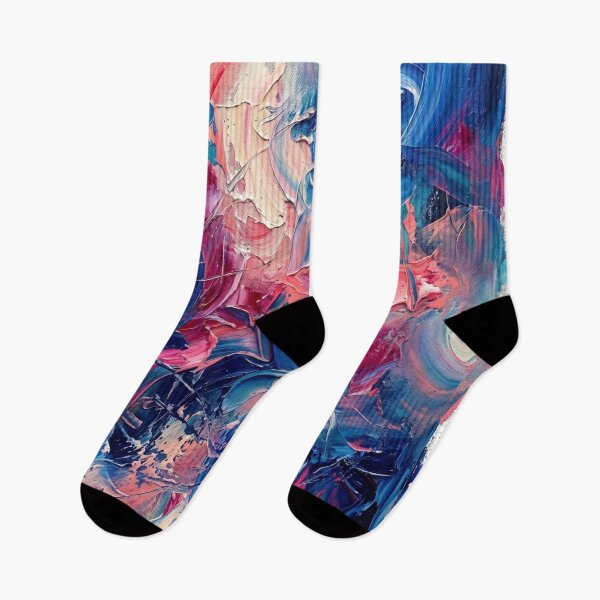 Item preview, Vibrant Abstract Expressionist Impasto Blue Pink Swirl Art designed and sold by Pride Emblem Prints.