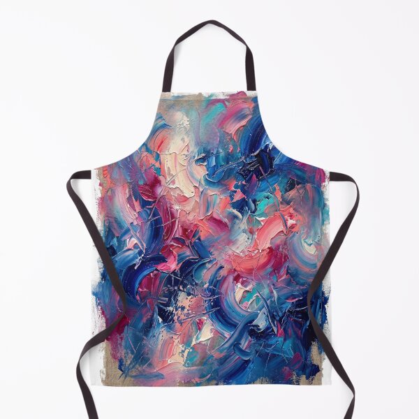 Item preview, Vibrant Abstract Expressionist Impasto Blue Pink Swirl Art designed and sold by Pride Emblem Prints.