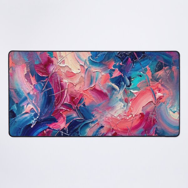 Item preview, Vibrant Abstract Expressionist Impasto Blue Pink Swirl Art designed and sold by Pride Emblem Prints.
