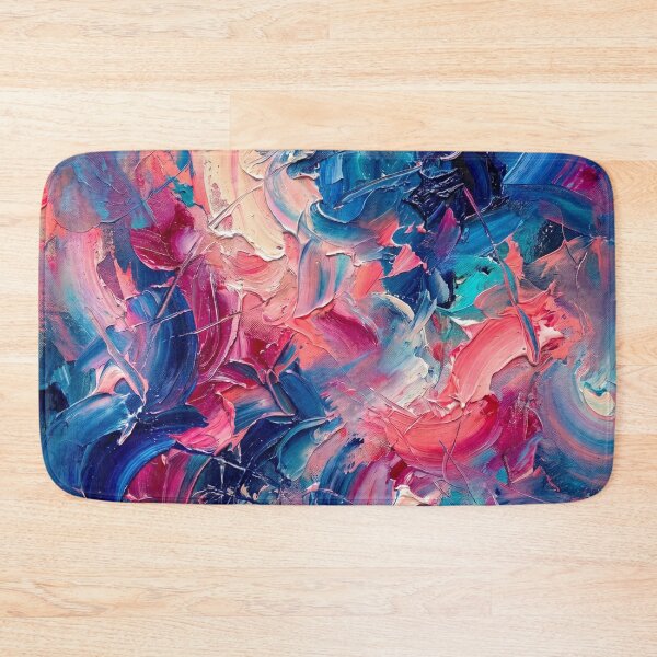 Item preview, Vibrant Abstract Expressionist Impasto Blue Pink Swirl Art designed and sold by Pride Emblem Prints.
