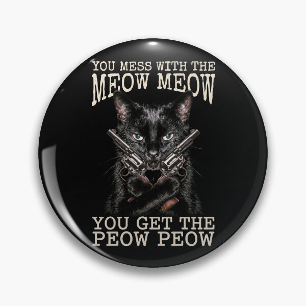 Item preview, Mess With The Meow Meow Shirt Funny Black Cat with Gun T-Shirt Sarcastic Cat Lover Gift Sassy Cat GUN LOVER Graphic Tee [Black Shirt Only] designed and sold by Off-Road-Zone.