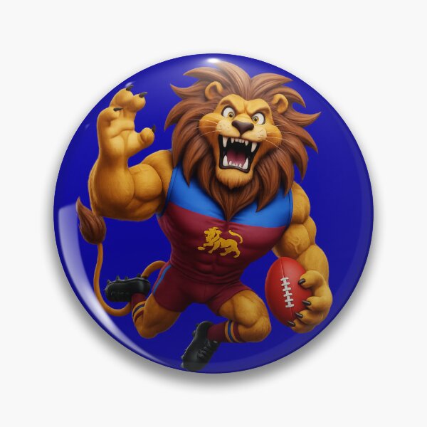 Item preview, Brisbane Lions AFL Mascot Logo Classic Vintage Retro Design designed and sold by Luke Foran Sports Art.