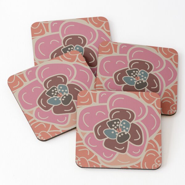 Item preview, Funky Modern Abstract Floral Pink And Orange. designed and sold by SalsySafrano.