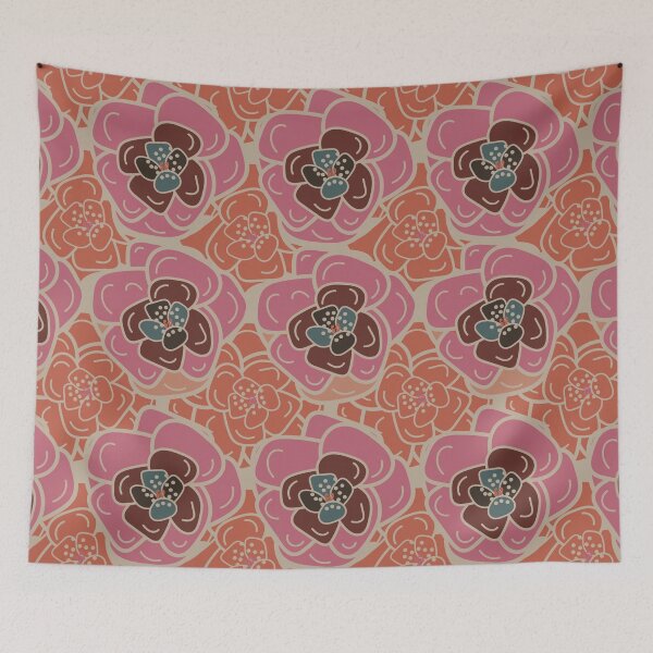 Item preview, Funky Modern Abstract Floral Pink And Orange. designed and sold by SalsySafrano.