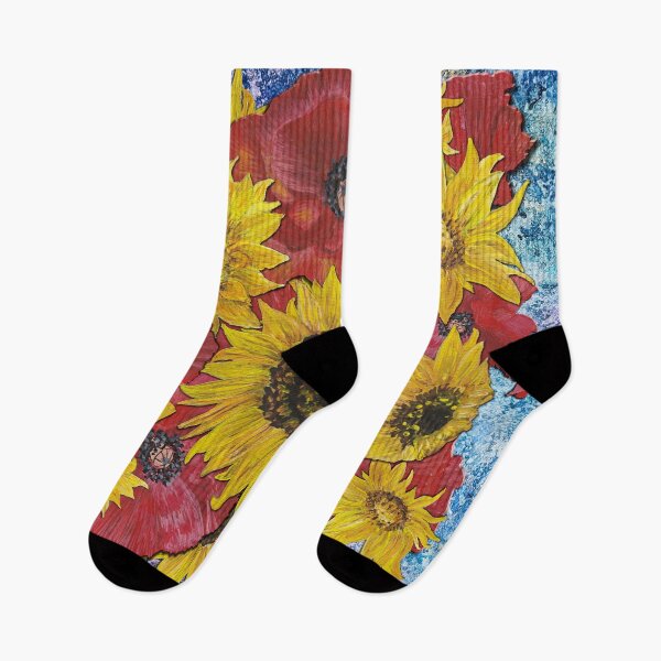 Item preview, Sunflowers Poppies Background 1 designed and sold by nastiaart.