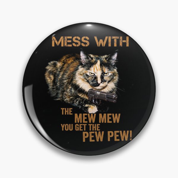 Item preview, Mess With The Meow Meow Shirt Funny Tortoiseshell Cat with Gun T-Shirt  Cat Lover Gift Sassy Cat GUN LOVER Graphic Tee [Black Shirt Only] designed and sold by Off-Road-Zone.