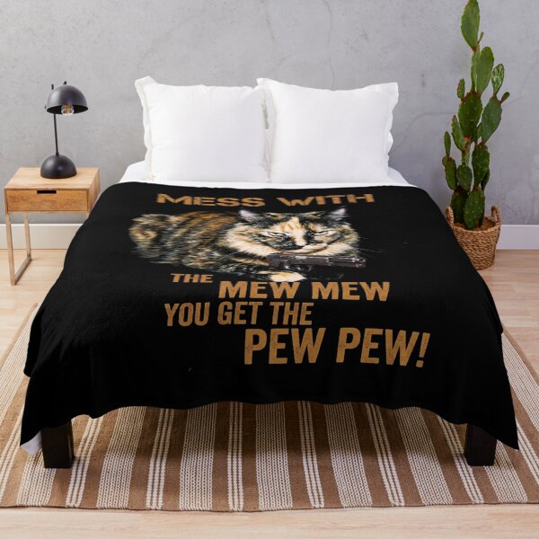 Item preview, Mess With The Meow Meow Shirt Funny Tortoiseshell Cat with Gun T-Shirt  Cat Lover Gift Sassy Cat GUN LOVER Graphic Tee [Black Shirt Only] designed and sold by Off-Road-Zone.