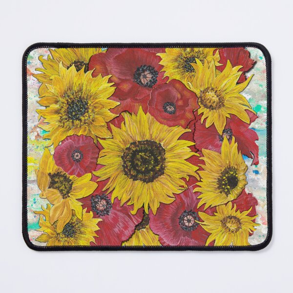Item preview, Sunflowers Poppies Background 2 designed and sold by nastiaart.