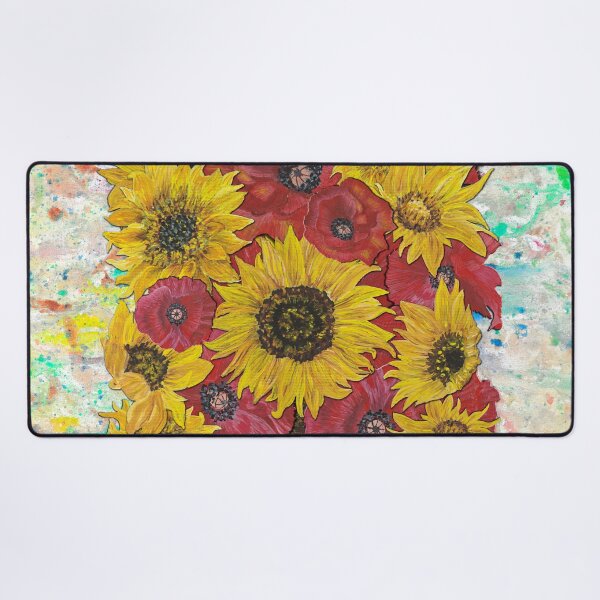 Item preview, Sunflowers Poppies Background 2 designed and sold by nastiaart.